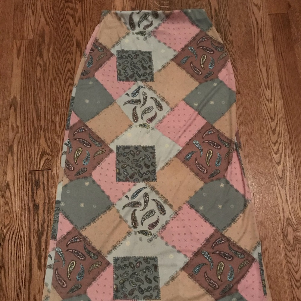Vintage Modern Me Elements paisley patchwork skirt